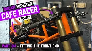 Ducati Monster Cafe Racer Part 34 - Levers, throttle & grips. Re-fitting the front end