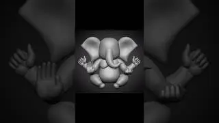Genesha Model In Zbrush ll #ganesha #shorts #youtubchannel