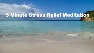 5 Minute Stress Relief Guided Meditation and Color Therapy - With Caribbean Blue Sounds