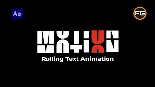 Rolling Text Animation using #aftereffects