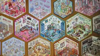 Collection of 20 sticker scenes | 3D style | Handmade DIY | ASMR