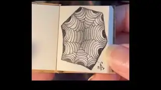 Zentangle how to teeny tiny tangle time crescent moon