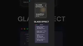 Glass Effect. #techszdeveloper#webcoding#coding#programminglanguage#csstricks#python#webcode#htmlcss