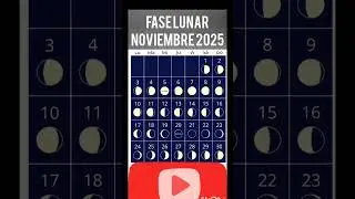 Fase Lunar Noviembre 2025. #luna. #superluna #moon