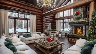 Christmas Snow And Crackling Fire Build A Warm Relaxing Space For Festive Ease