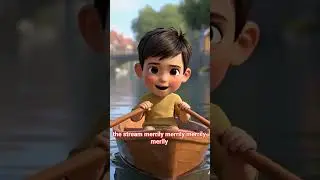 Row row row your boat 🛶😊 #kids poems #kids #rhymes #nurseryrhymes #englishrhymes #englishpoem #fun