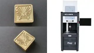 Butterfly 3D relief deep engraving by fully enclosed design fiber laser marking machine