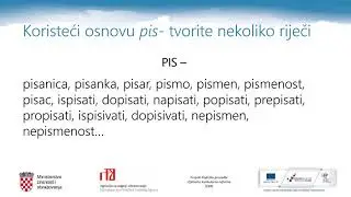Hrvatski jezik, 4. r. SŠ - Tvorba riječi, I. dio