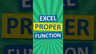 Capitalize the First Letter of Each Word in Excel #shorts  #exceltutorial