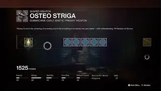 How to get Osteo Striga EXOTIC SMG  (DELUXE EDITION) (Witch Queen DLC)