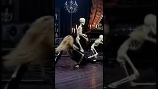 Skeleton break dance competition #halloween #skeleton #breakdance