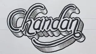 3d Drawing Calligraphy Name For Beginners / How To Draw Art On Paper Step By Step 26
