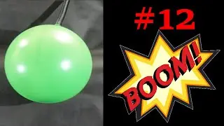 Blow to pop green round balloon (pop at any second) #12