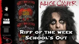 How to play: Alice Cooper Schools out on guitar - Riff of the week - Beginner guitar lesson