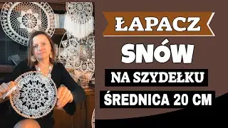 ŁAPACZ SNÓW NA SZYDEŁKU TUTORIAL KROK PO KROKU OBRĘCZ O ŚREDNICY 20 CM