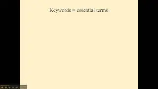 Part 1: Selecting Keywords