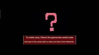 Nintendo GameCube anti piracy screen