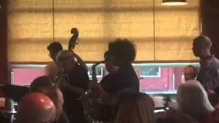 Jamming on pork pie hat with Ornetc., Adam Griffo