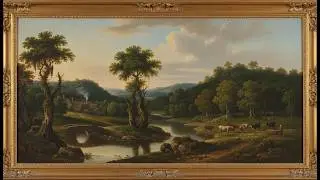 Vintage Oil Painting Landscape 4K | Forest & Rolling Hills | TV Wall Art for Home Decor