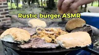 Rustic burger ASMR 🍔 #burger #burgerking #burgers #rustic #naturelovers nature #naturelovers #asmr 