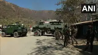 #WATCH | Manipur | ⁠Security Forces present in Litan village, after recent incident of violent clash