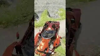 An epic jump and crash into the abyss in BeamNg drive #crash#realjump#beamngcrashes #beamngdrive