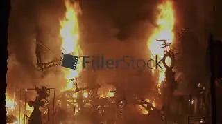 The culmination of the colorful Fallas Fire Festival in Valencia, Spain
