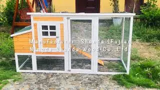 Yellow Wooden Chicken House Outdoor Cheap With Run Chicken Coop Chicken Coop For Hens Farm