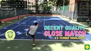 3.5 tennis: Decent quality, close match