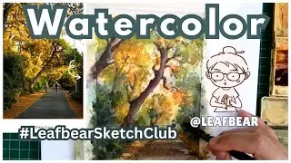 Let's Paint an Autumn Landscape in Watercolors #howtopaint #watercolor #autumncolors #arttutorial