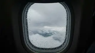 Relaxing Rainy Flight ✈️🌧️ | Airplane Window Ambience