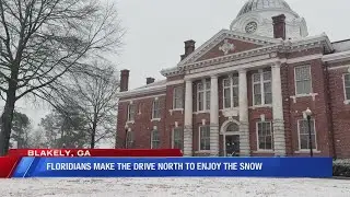 FLORIDIANS MAKE THE DRIVE NORTH TO ENJOY SNOW IN BLAKELY