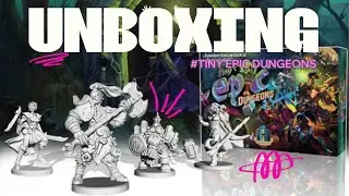 Tiny Epic Dungeons & Expansion Stories 5 minutes unboxing (English)