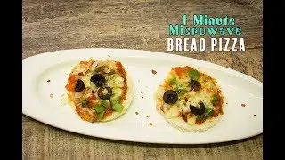 1 Minute Bread Pizza In Microwave - Super Quick Snack - Kid's Lunch Box Recipe - Sharmilazkitchen