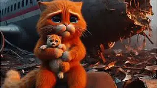 Sad cat story | Twin kittens trapped in the flames 🔥😿 #cats #aicat #ai #poorcat #catstory