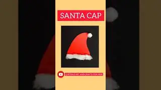 EASY SANTA CAP | DIY CRAFT IDEAS |HOW TO MAKE SANTA CAP | CHITRA'S ART AND CRAFTS FOR KIDS
