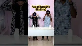 Pyramid Formation (Blind Fold) 😵&zwj;💫🔥 | Keerthana vs MC | Game 51 | Mr.MaskMan Challenge