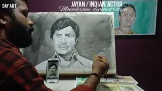 How to draw Jayan #Film Actor #Watercolor Demonstration #DAY ART