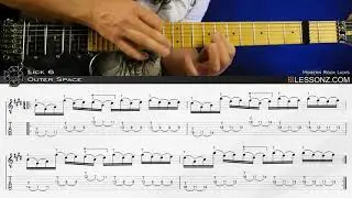 Modern Rock Licks by Lessonz.com - Lick No. 6 - Speed 3 - Key: C# Minor