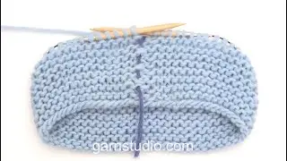 How to work garter stitch / ridges with knitted stitches (in the round) &ndash; Nordic knitting style