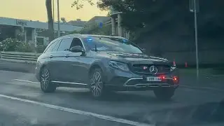Victoria Police Unmarked HWP Mercedes Benz responding