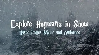 Harry Potter | Relaxing Christmas Music and Ambience | Explore Hogwarts in Snow