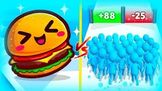 Food Run vs Count Masters 🌐🔴⚫🟢 New Max Update Level Mobile Gameplay GB7813