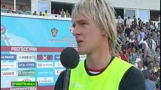 РПЛ 2010 11 тур Рубин-ЦСКА(Флеш интервью М.Красич)14.05.10