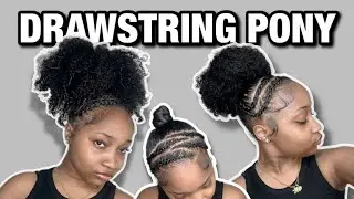 Quick & Easy Drawstring Ponytail Install | ft. CURLSQUEEN