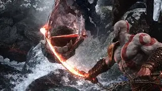 God of war 3 part 1 Kratos vs Poseidon water monster fight 