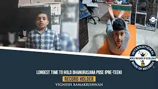 LONGEST TIME TO HOLD DHANURASANA POSE (PRE-TEEN)