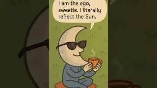 Confidence level: celestial. I don&rsquo;t shine&mdash;I reflect&hellip; brilliantly. #funny #shorts #satire