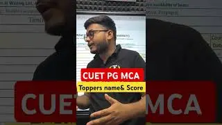 CUET PG 2025 MCA topper name check your name Cutoff 6#cuetpg #cuetug #cuet #topper #air1 #rank #mca