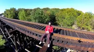 Train bridge dronie!